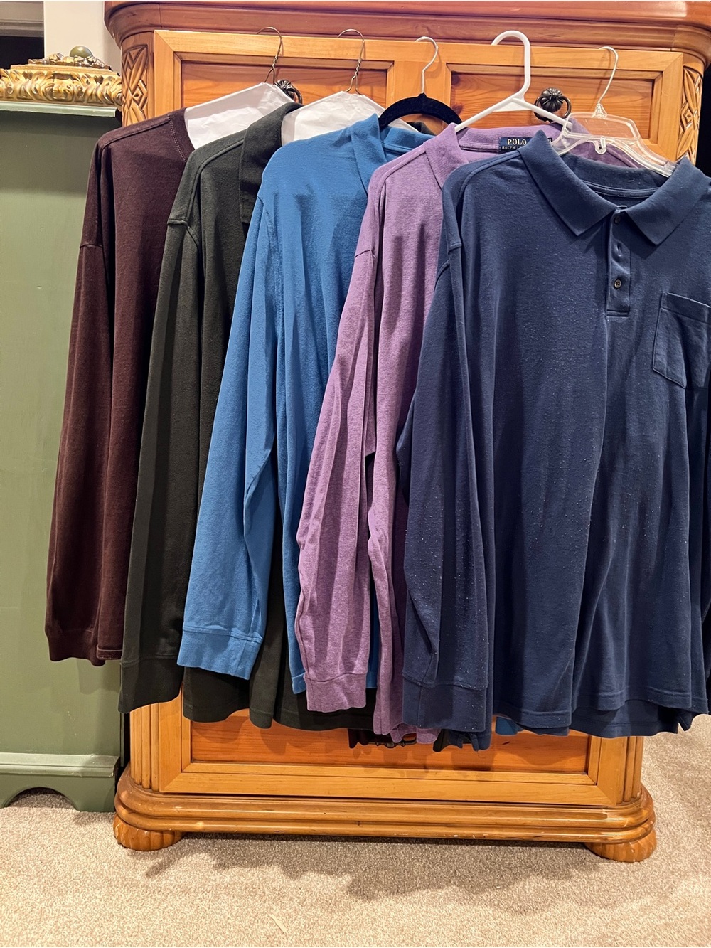 Lot of 5 Long-Sleeve Polo Style Shirts Sz 3x - Picture 2 of 4